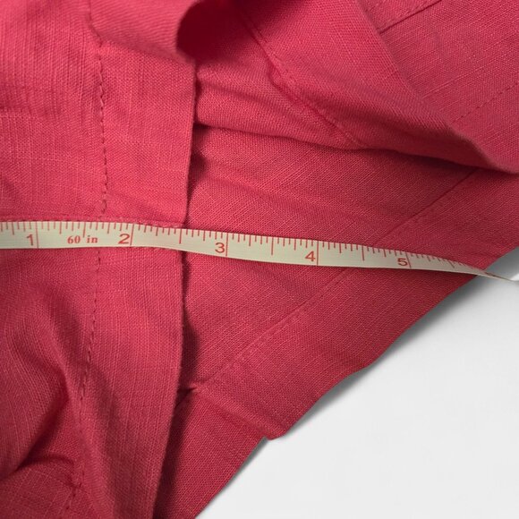 J. Crew Women's Seaside Linen Shorts w/ Pockets M Pink Resortwear Beach Preppy - Picture 9 of 9